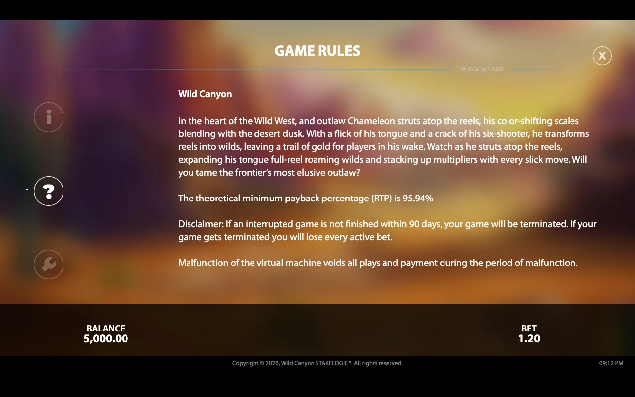 Game rules, page 2 — Wild Canyon