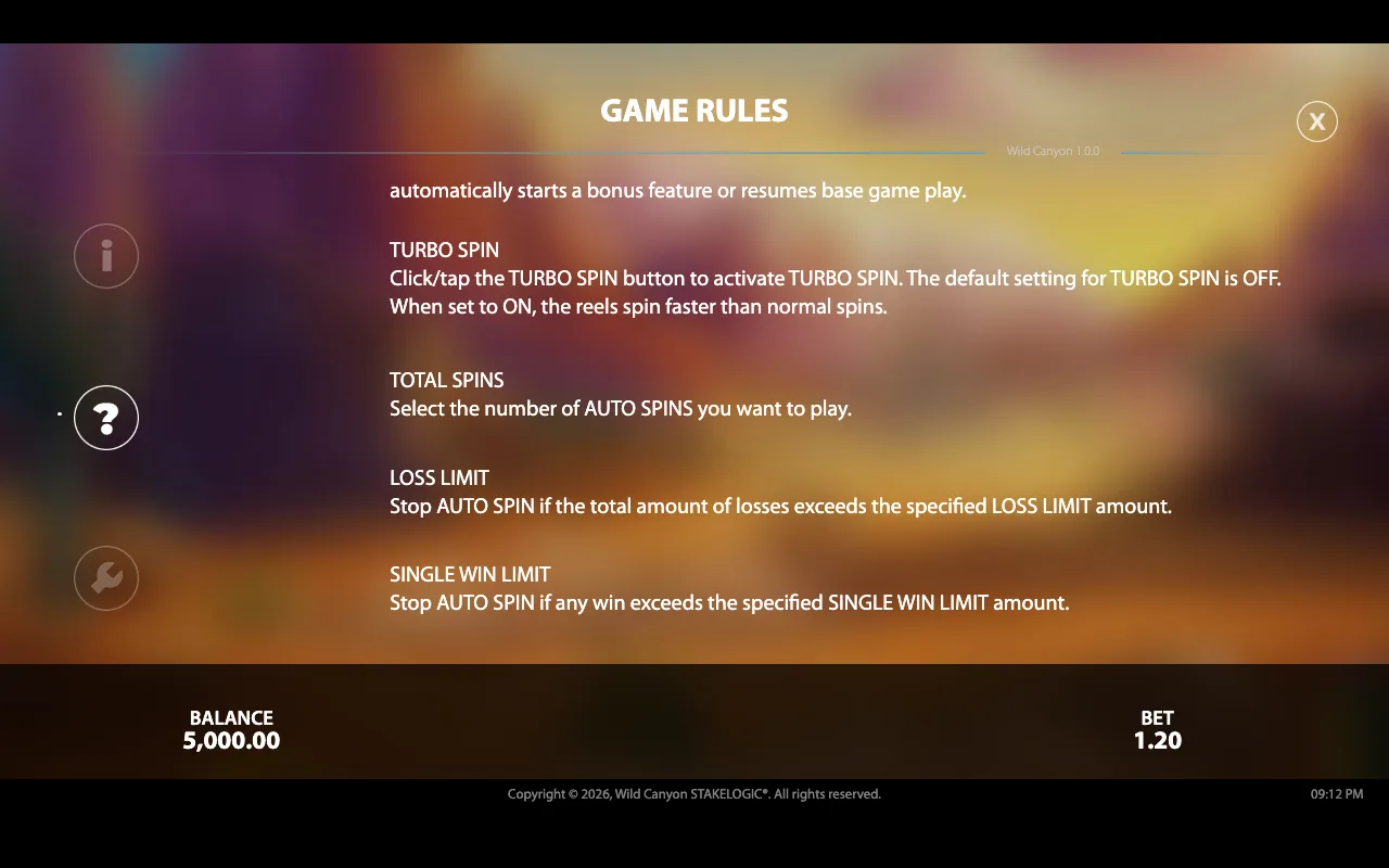 Game rules, page 6 — Wild Canyon