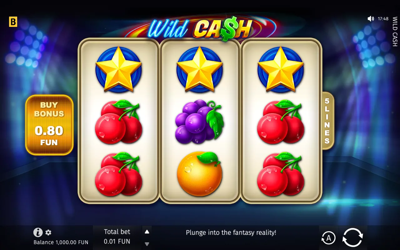 The base game — Wild Cash