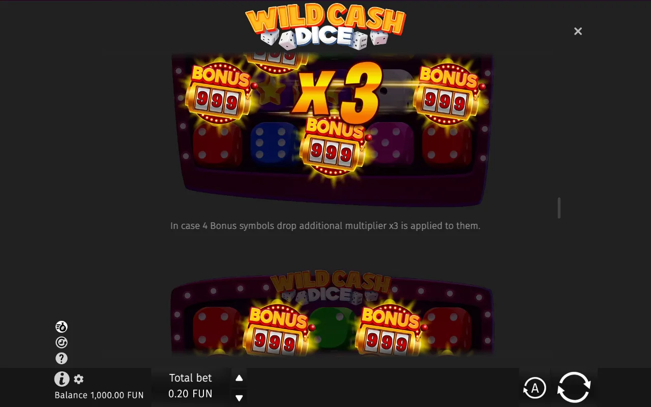 Game rules, page 4 — Wild Cash Dice