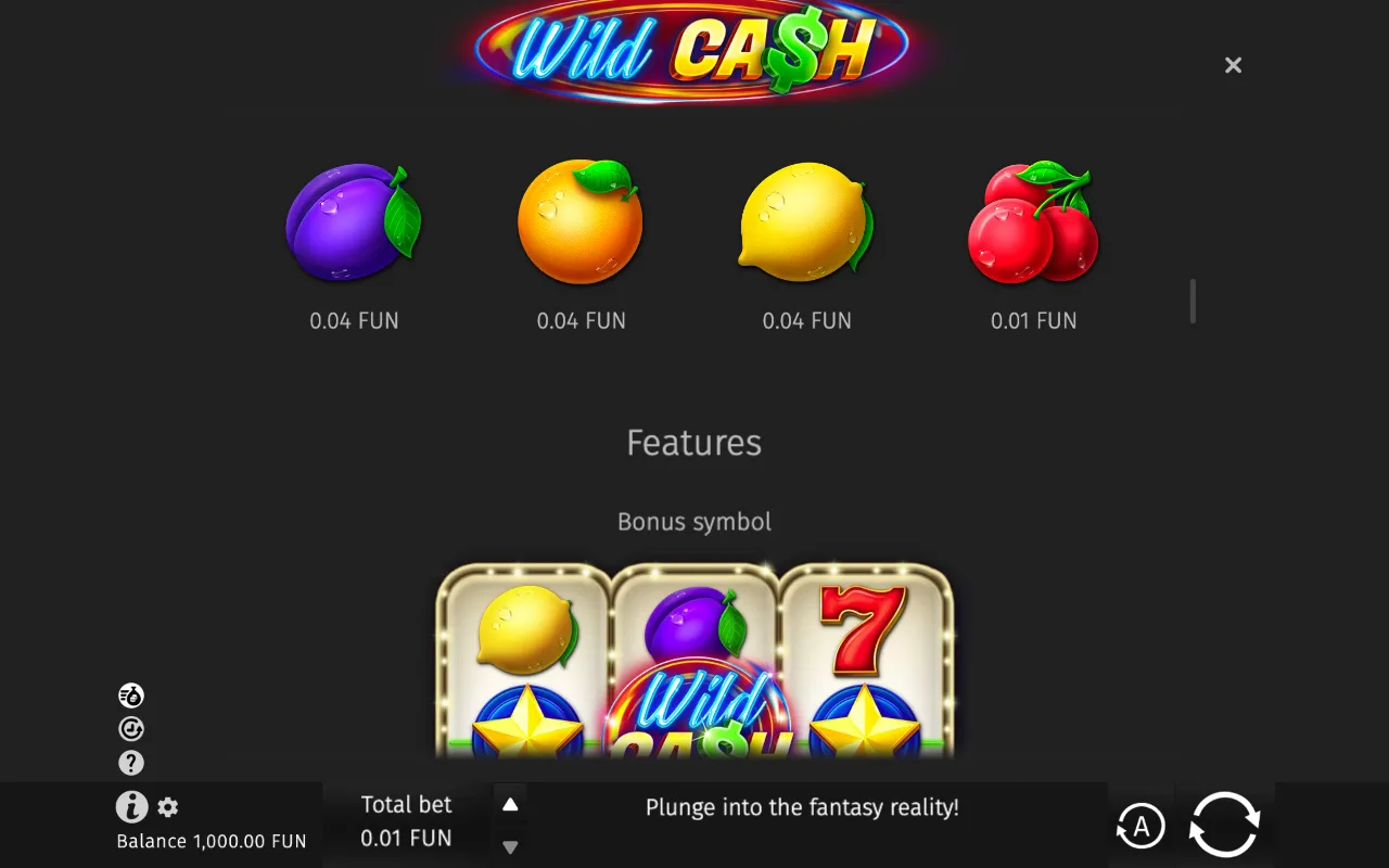 Game rules, page 2 — Wild Cash