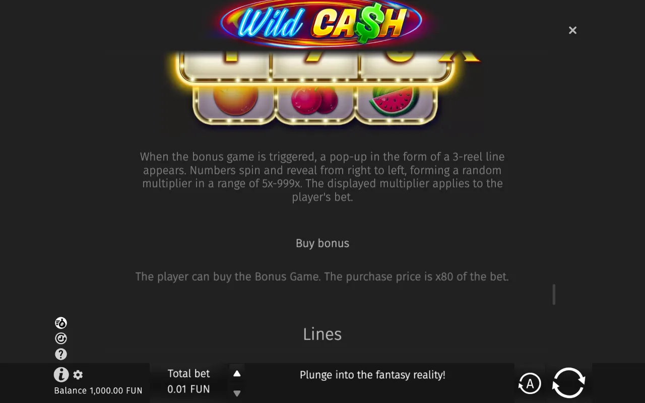 Game rules, page 4 — Wild Cash