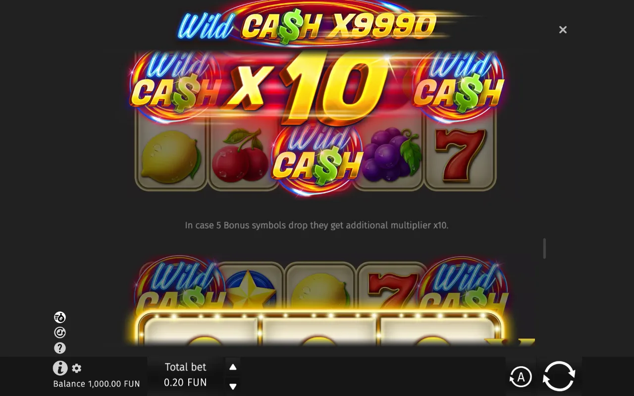 Game rules, page 5 — Wild Cash X9990