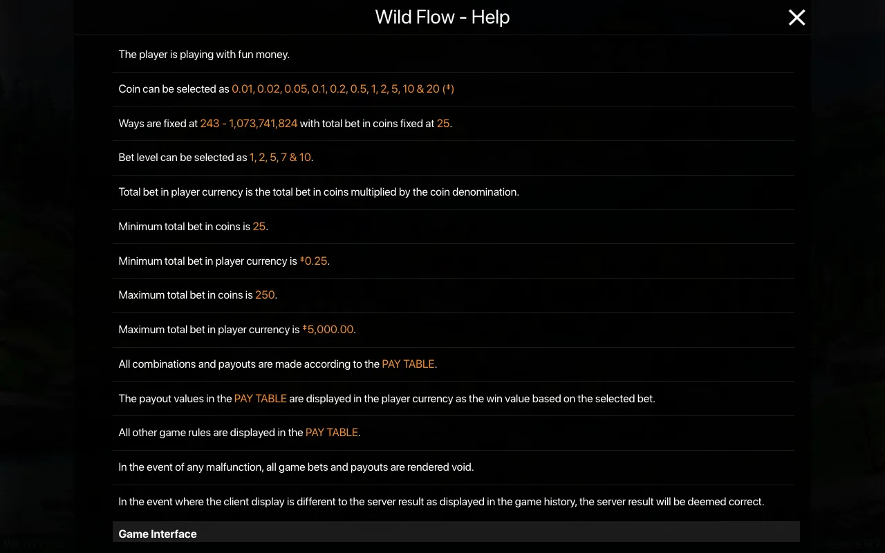 Game rules, page 1 — Wild Flow