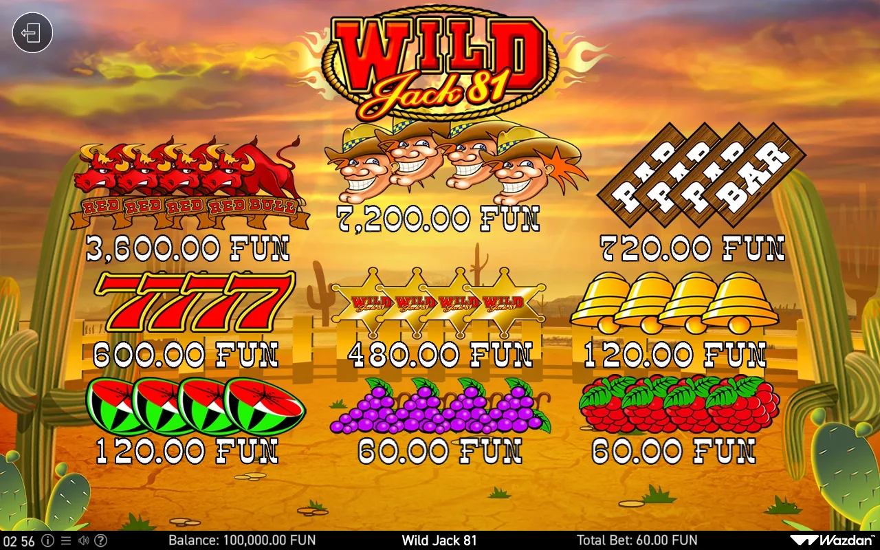 Game rules, page 1 — Wild Jack 81