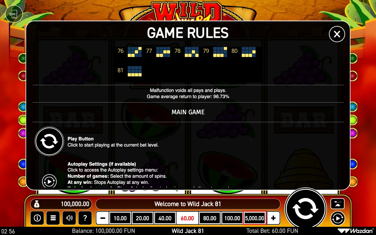 Game rules, page 4 — Wild Jack 81