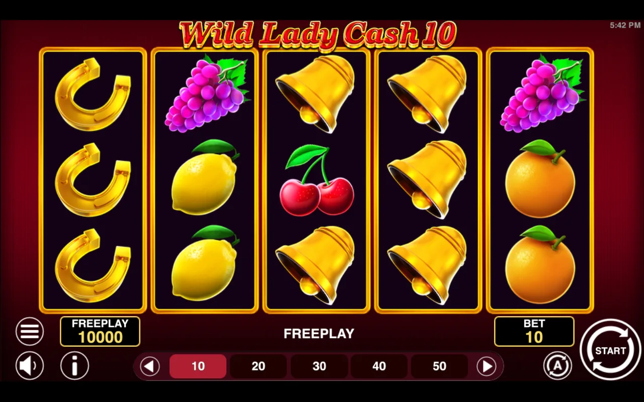 The base game — Wild Lady Cash 10