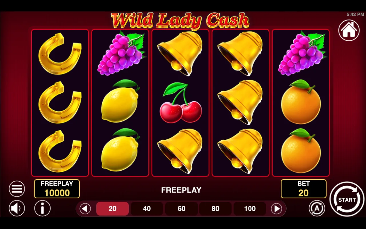 The base game — Wild Lady Cash