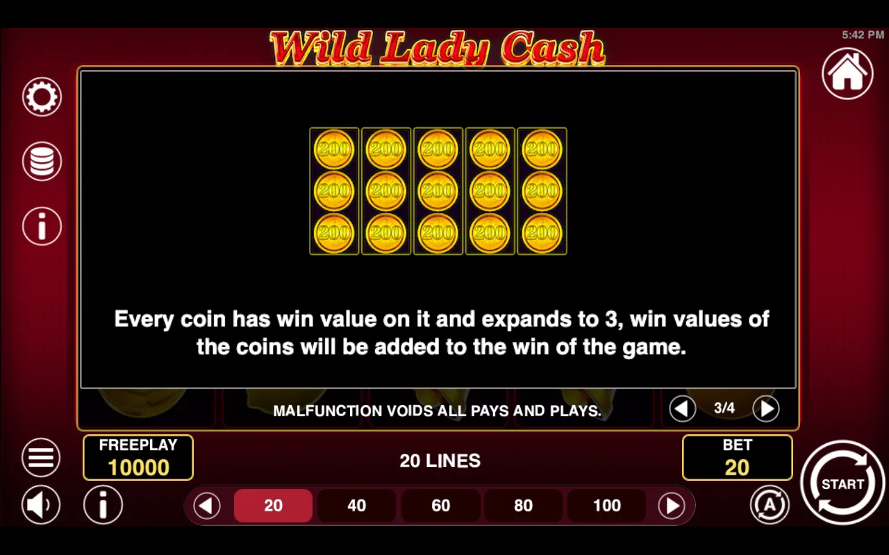 Game rules, page 3 — Wild Lady Cash
