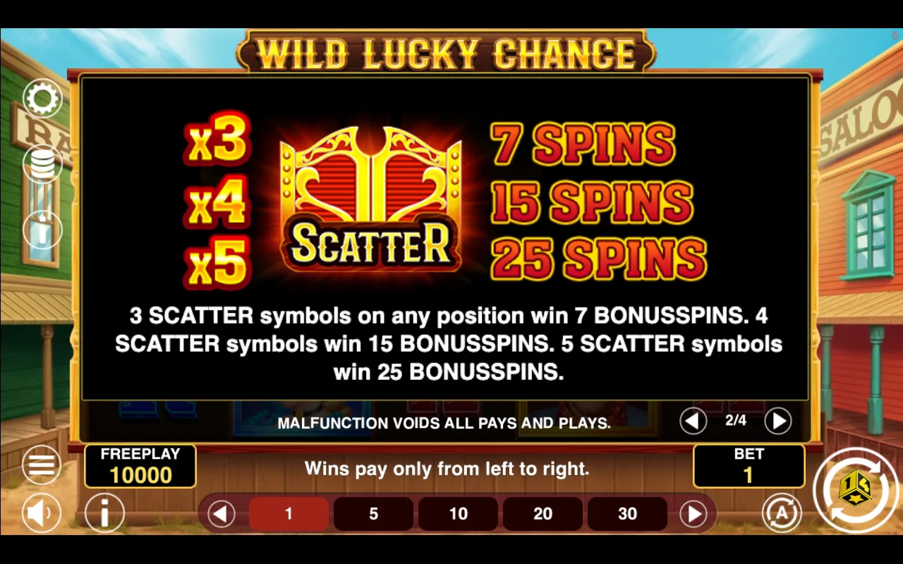 Game rules, page 2 — Wild Lucky Chance