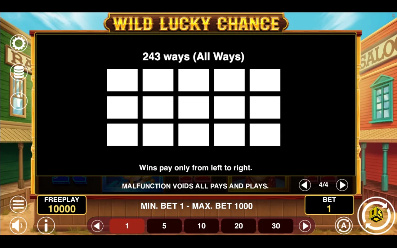 Game rules, page 4 — Wild Lucky Chance
