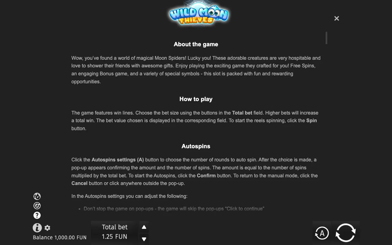 Game rules, page 6 — Wild Moon Thieves