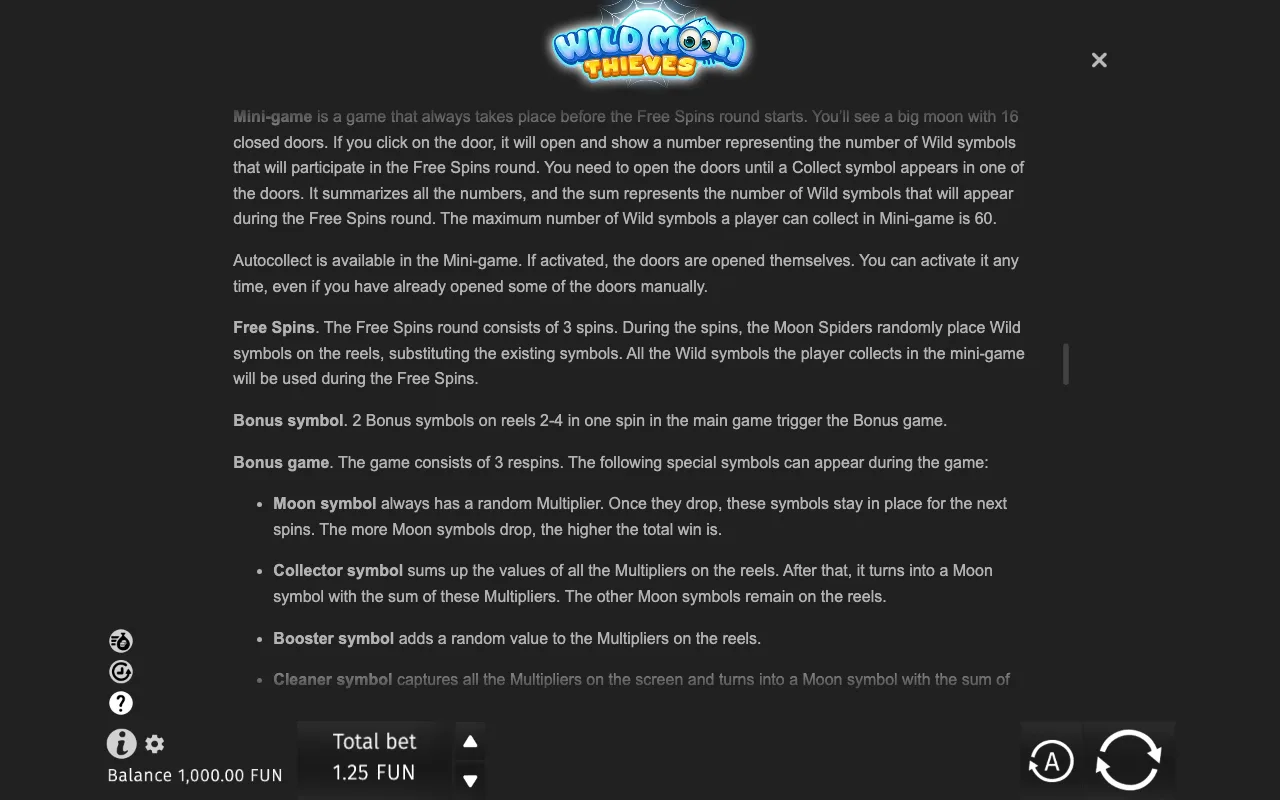 Game rules, page 8 — Wild Moon Thieves