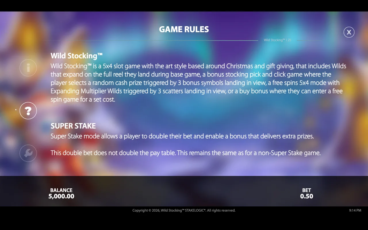 Game rules, page 2 — Wild Stocking