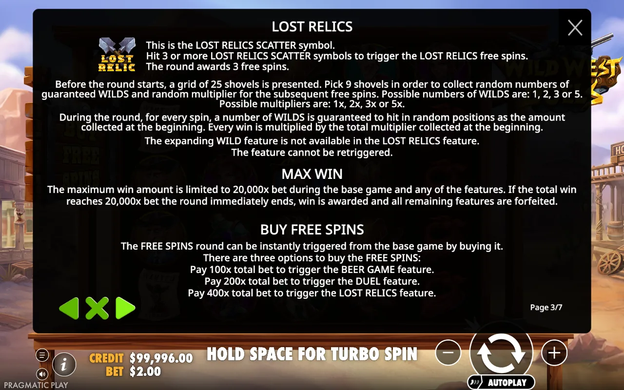 Game rules, page 3 — Wild West Duels