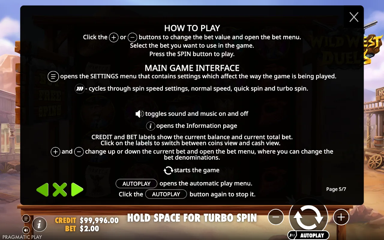 How to play — Wild West Duels
