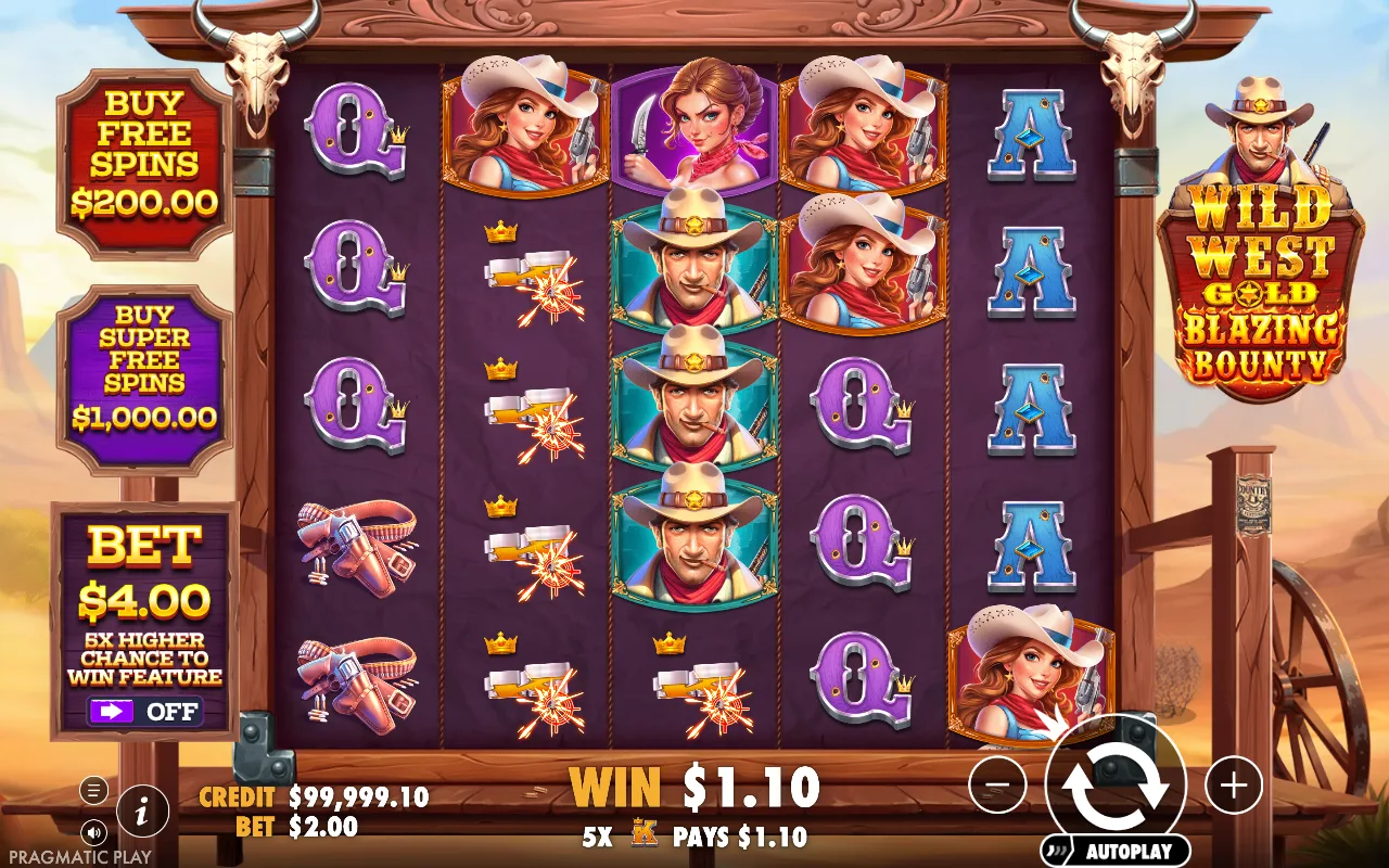 The base game — Wild West Gold Blazing Bounty