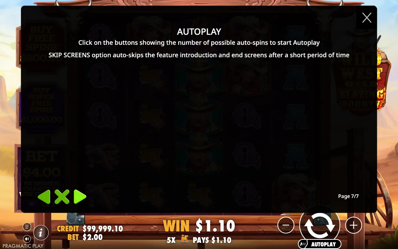 Autoplay — Wild West Gold Blazing Bounty
