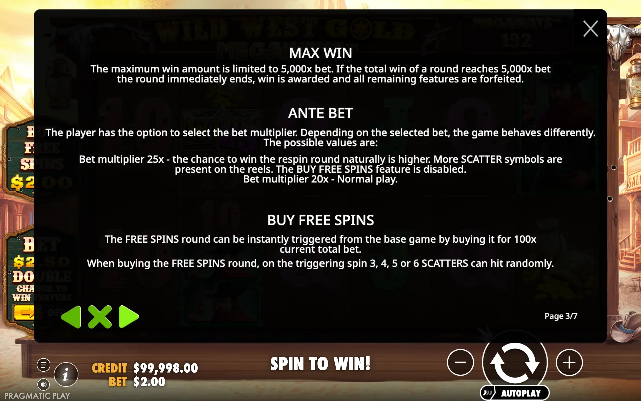 Max win — Wild West Gold Megaways
