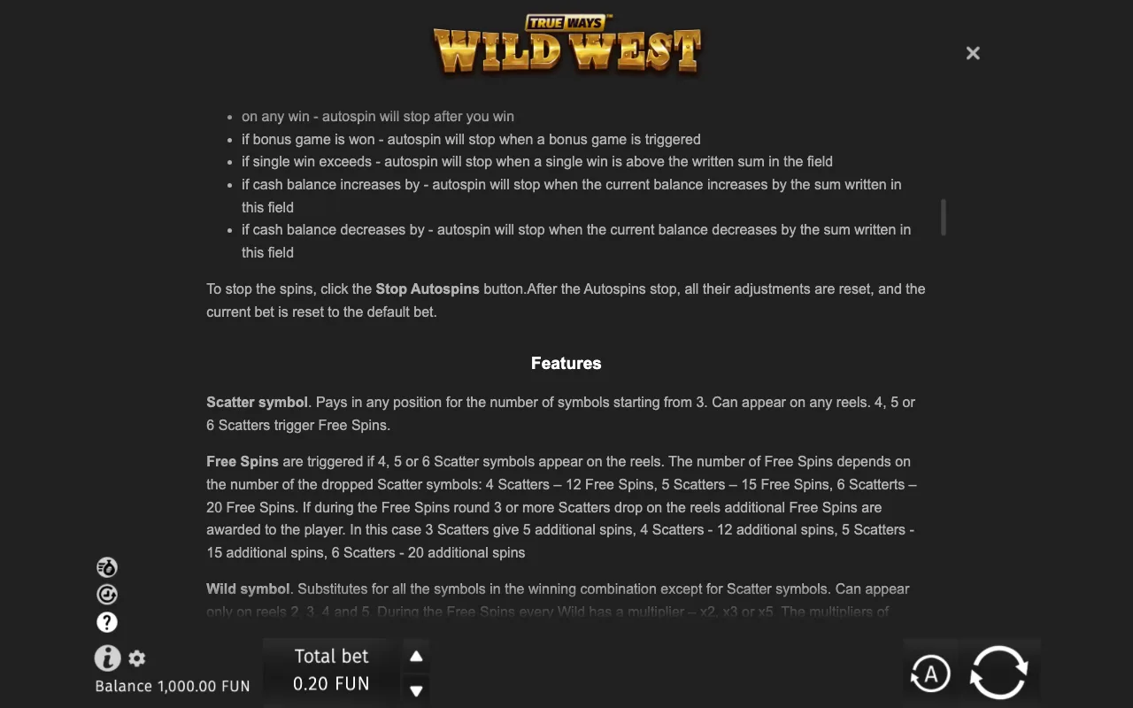 Game rules, page 7 — Wild West TrueWays