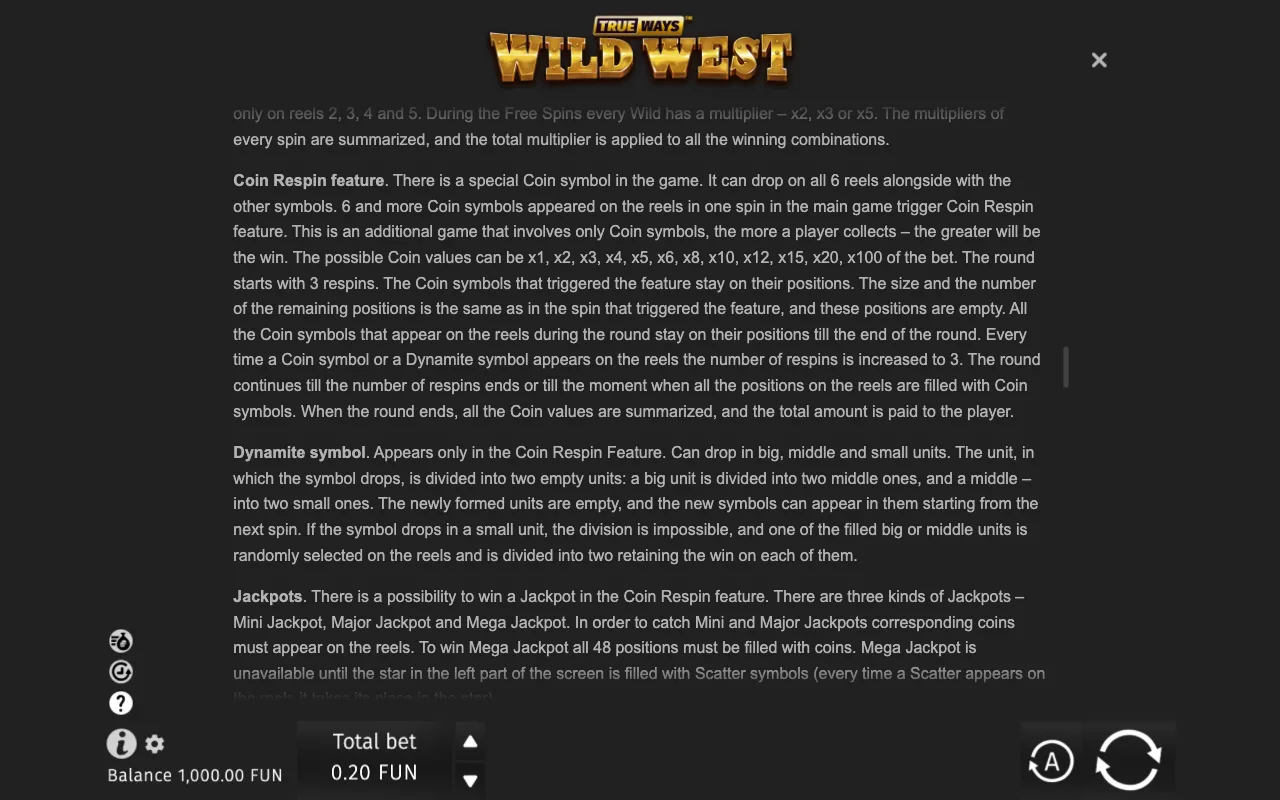 Game rules, page 8 — Wild West TrueWays