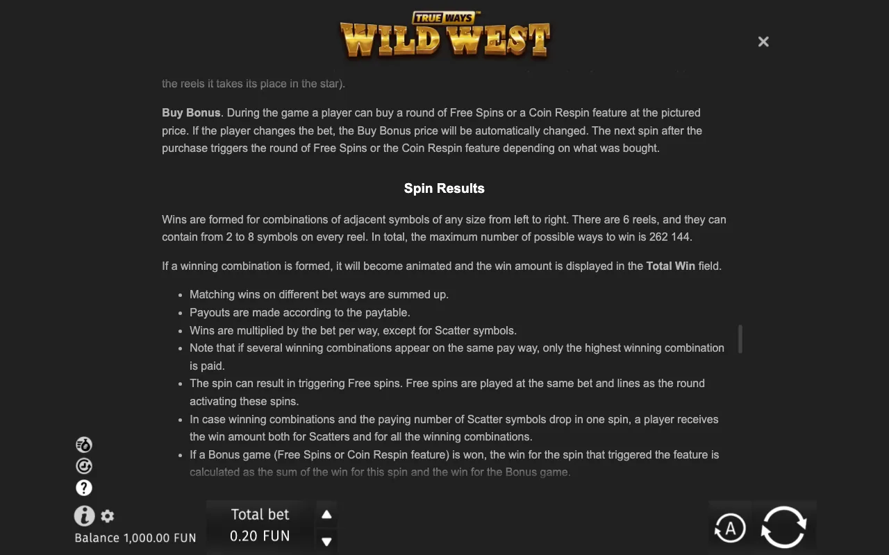 Game rules, page 9 — Wild West TrueWays