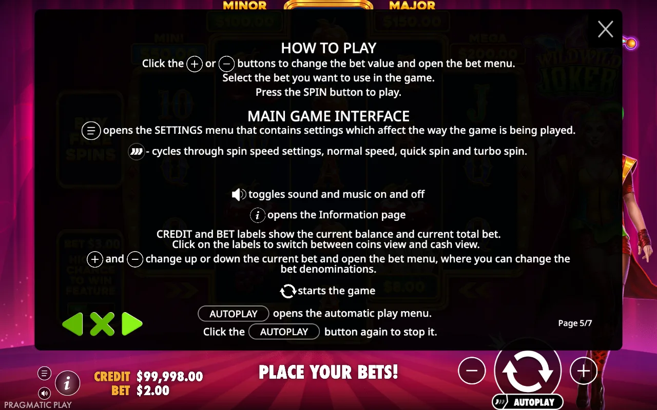 How to play — Wild Wild Joker