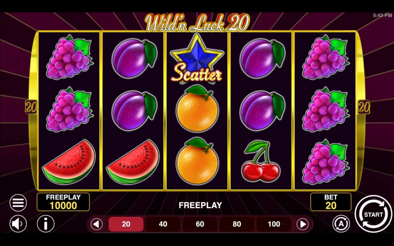 The base game — Wildn Luck 20