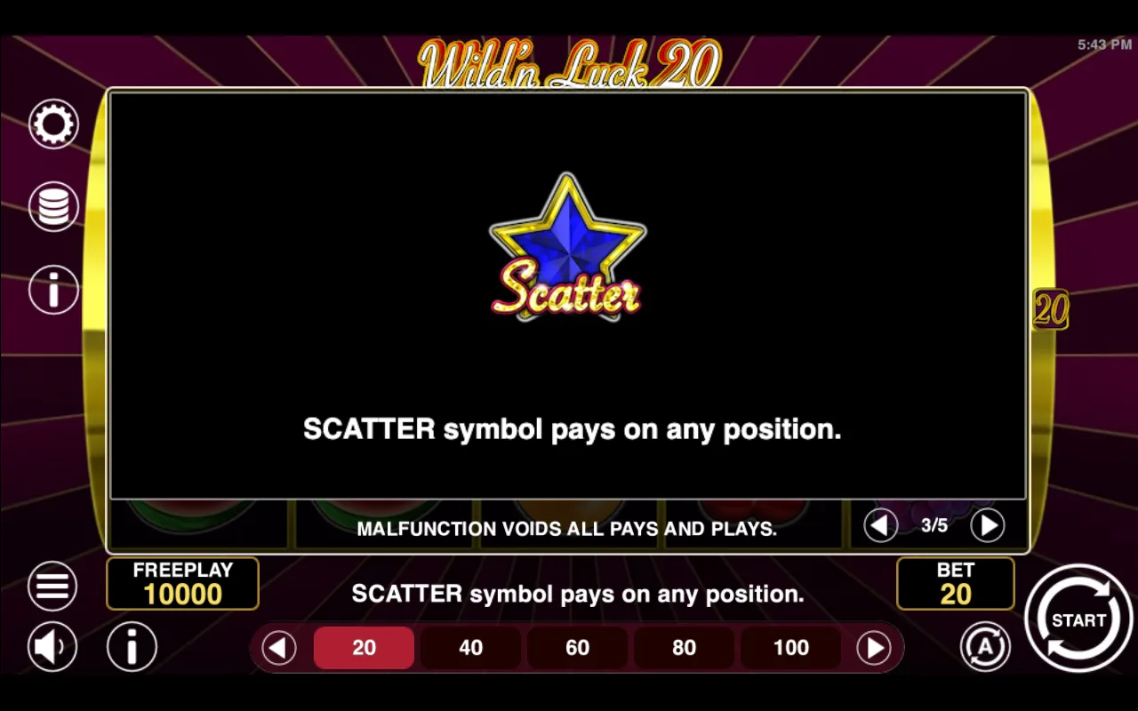 Game rules, page 3 — Wildn Luck 20