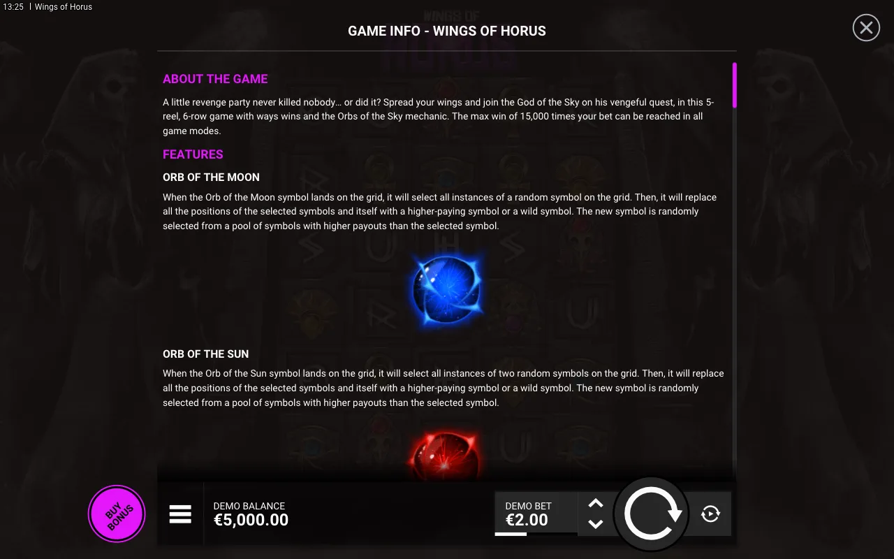 Features — Wings of Horus
