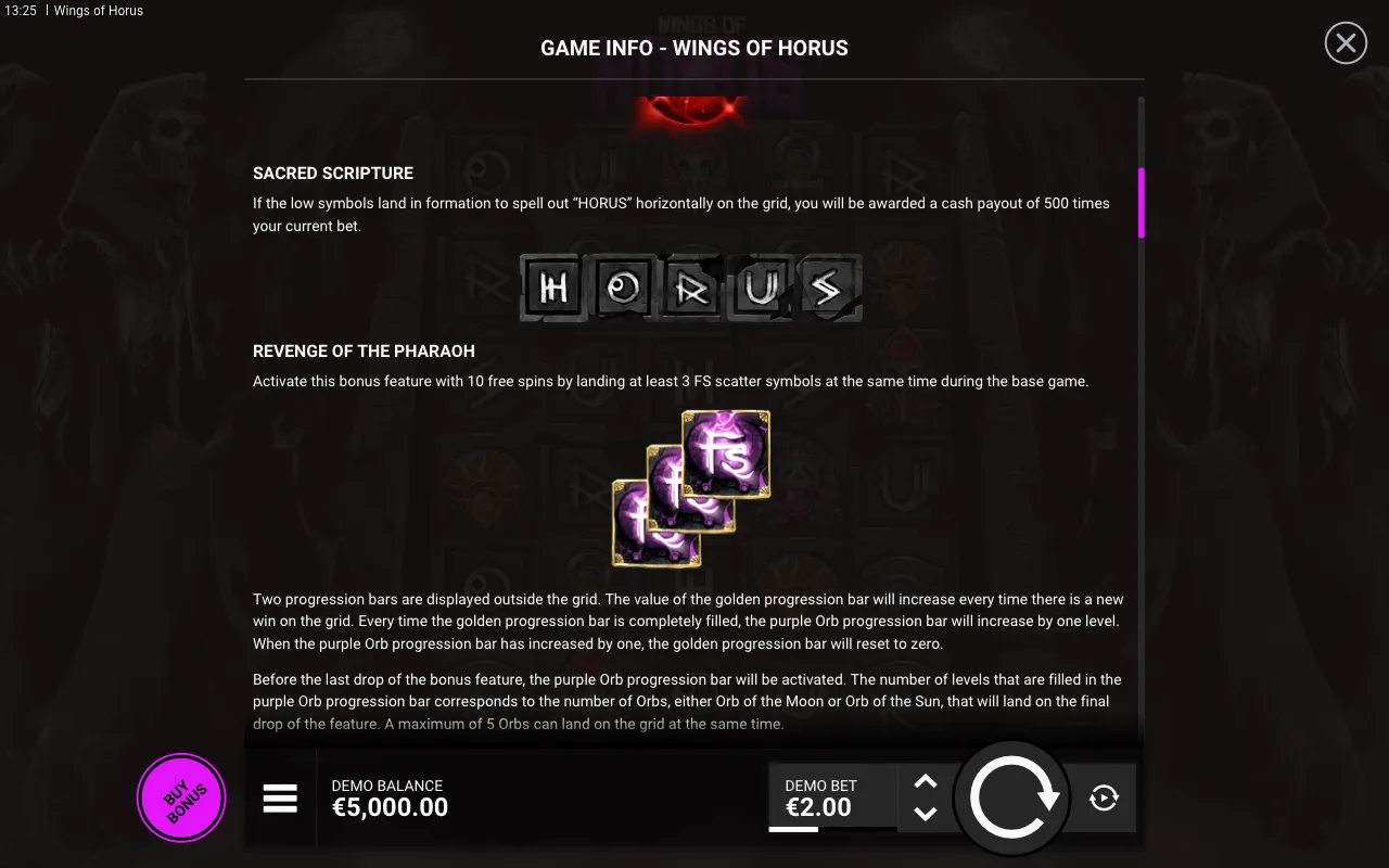Game rules, page 2 — Wings of Horus