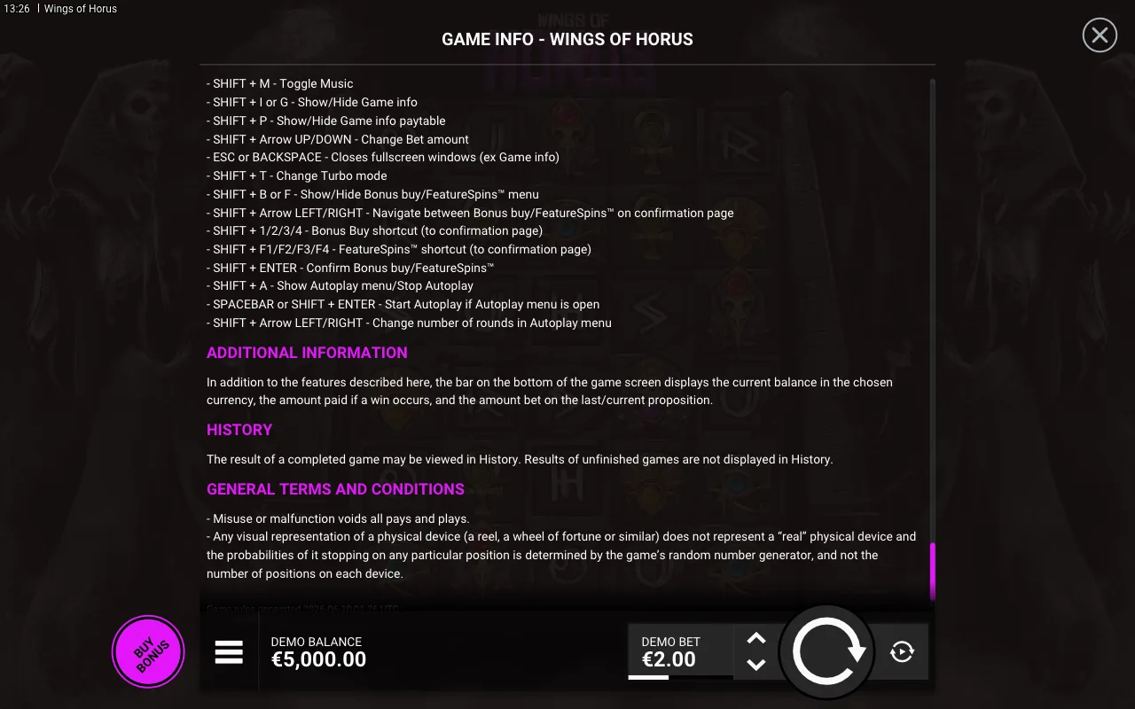 Game rules, page 9 — Wings of Horus