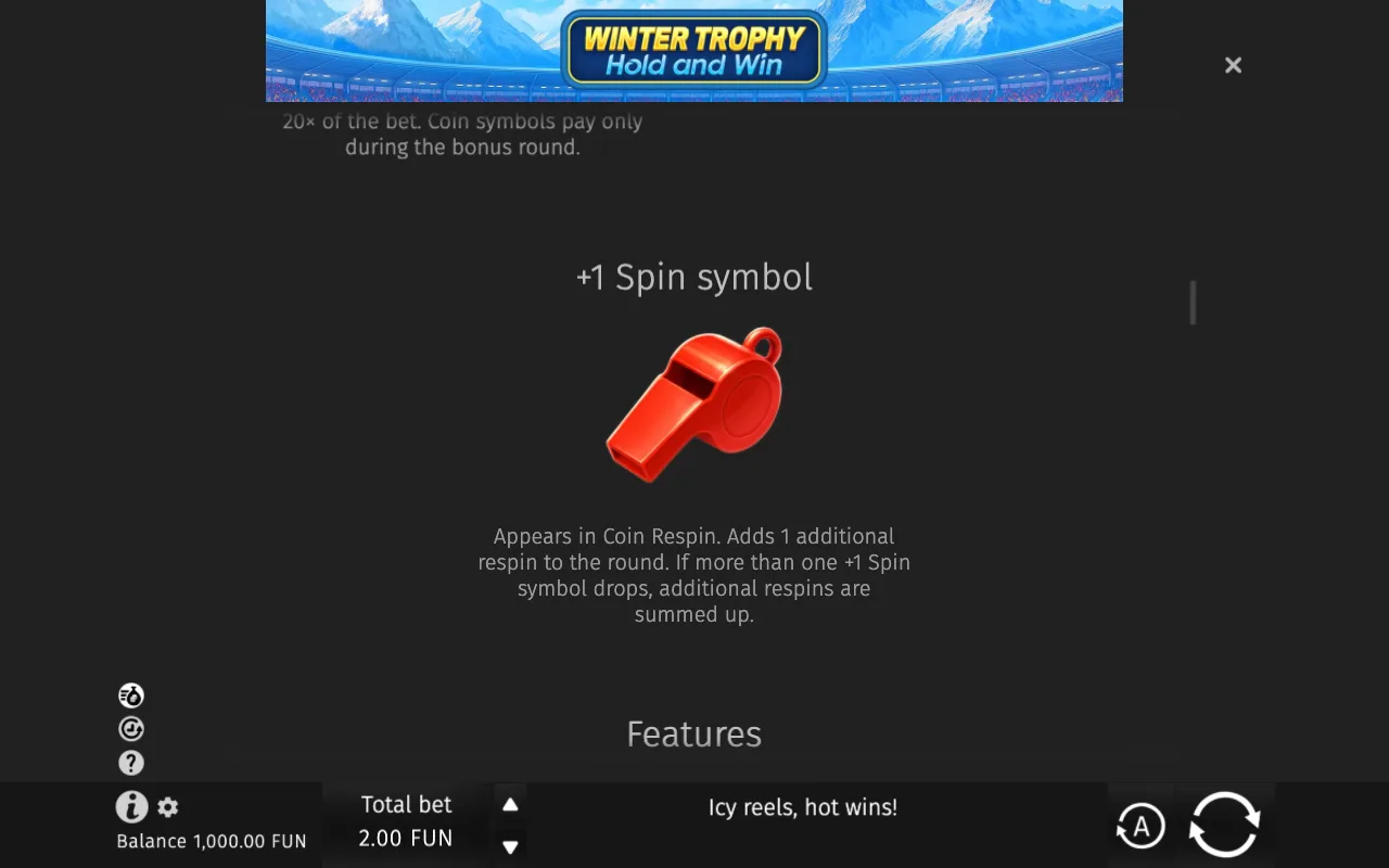 Game rules, page 3 — Winter Trophy Hold and Win