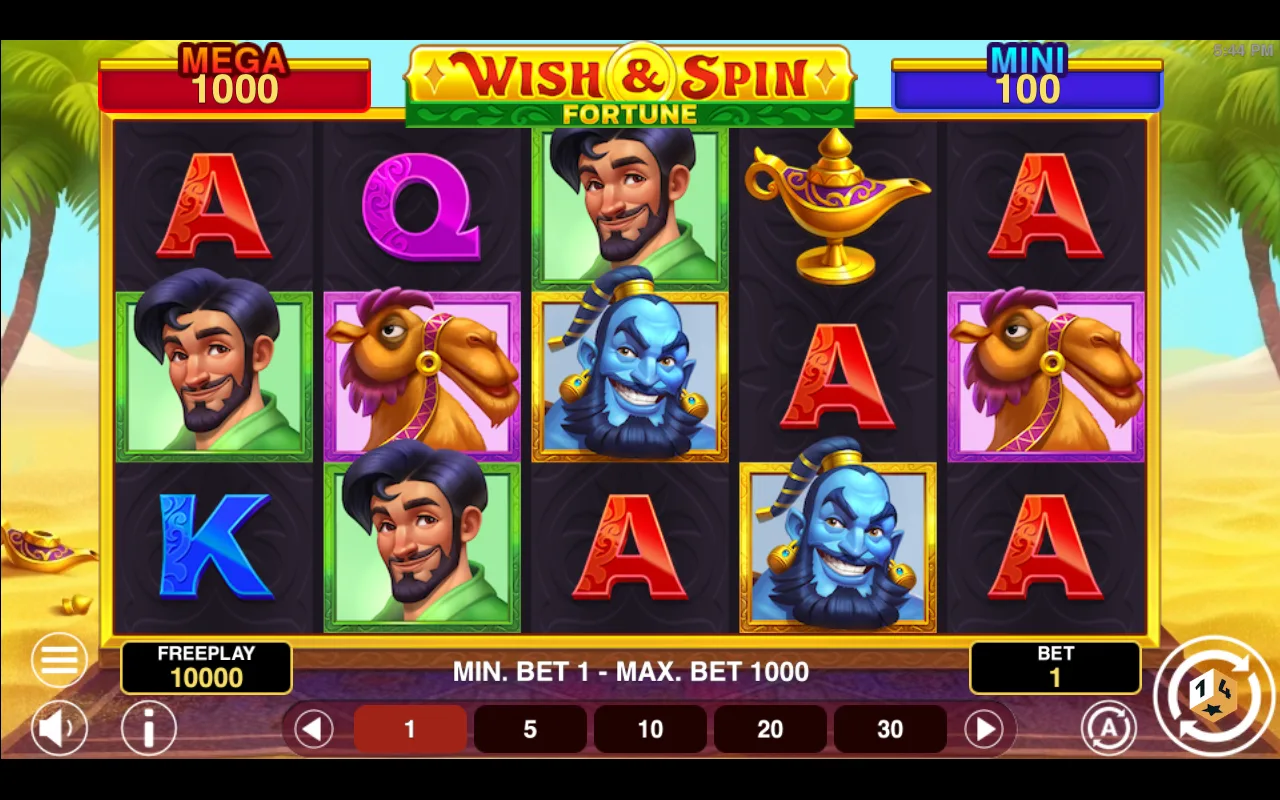 The base game — Wish And Spin Fortune