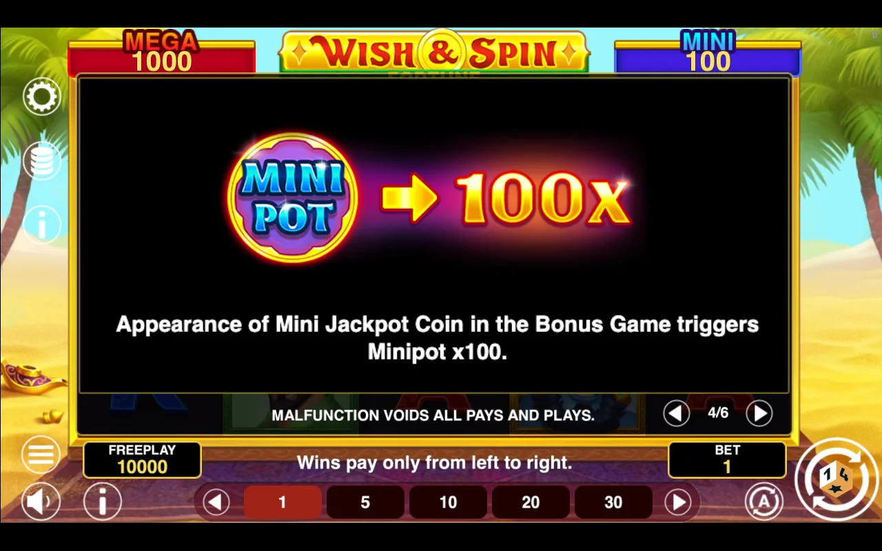Game rules, page 4 — Wish And Spin Fortune