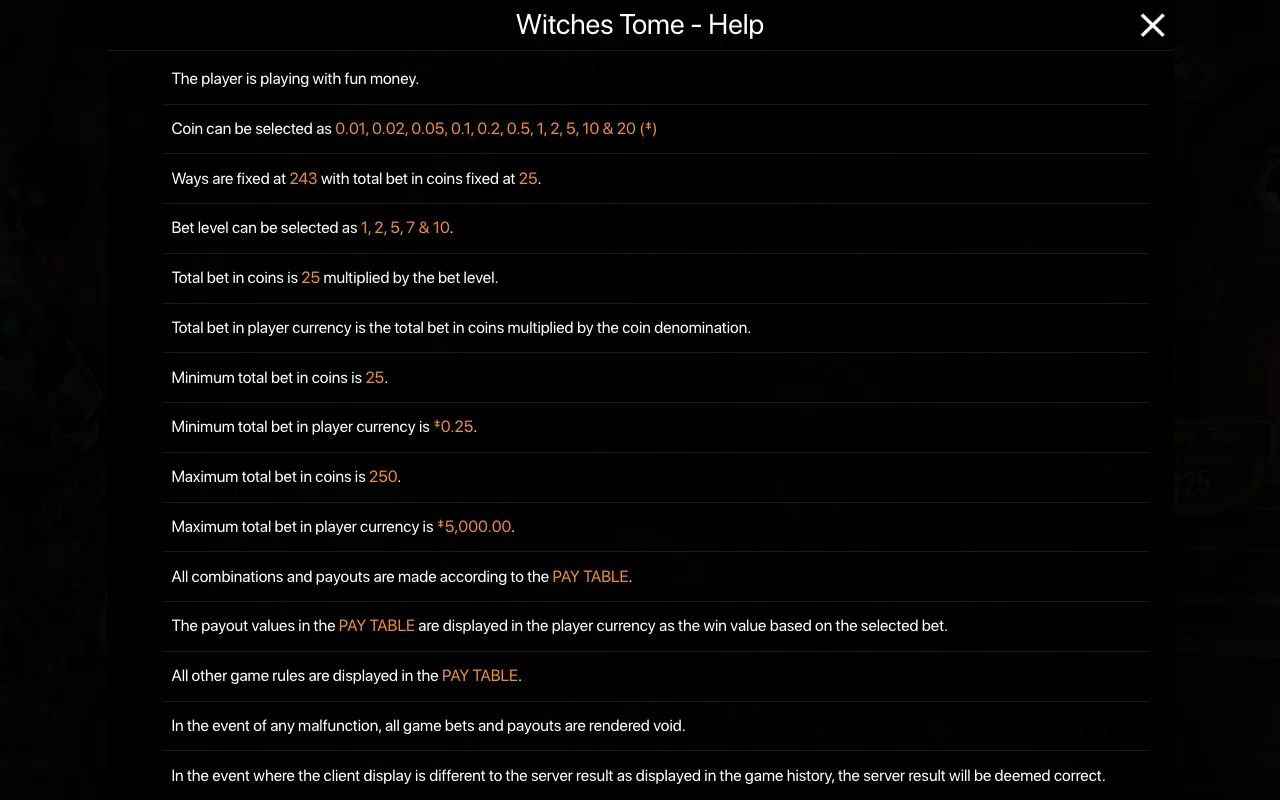 Spielregeln, Seite 1 — Witches Tome