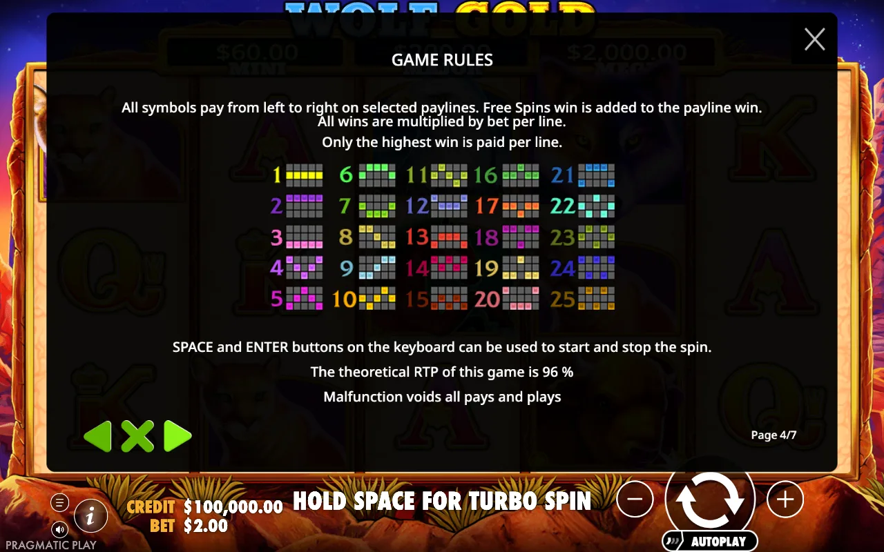 Game rules — Wolf Gold