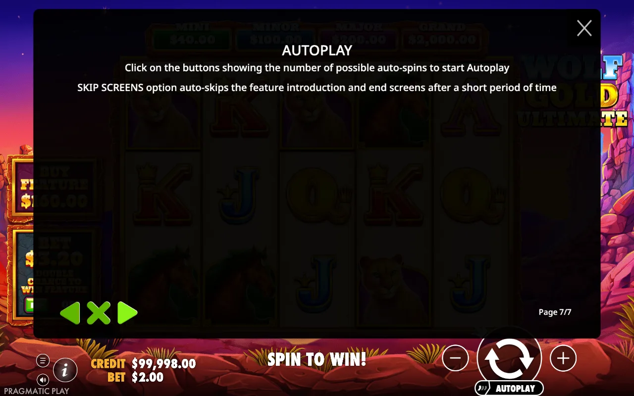 Autoplay — Wolf Gold Ultimate