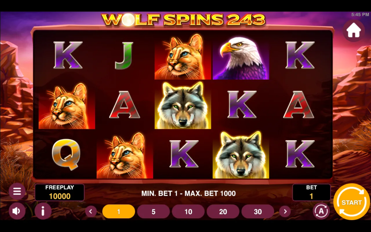 The base game — Wolf Spins 243