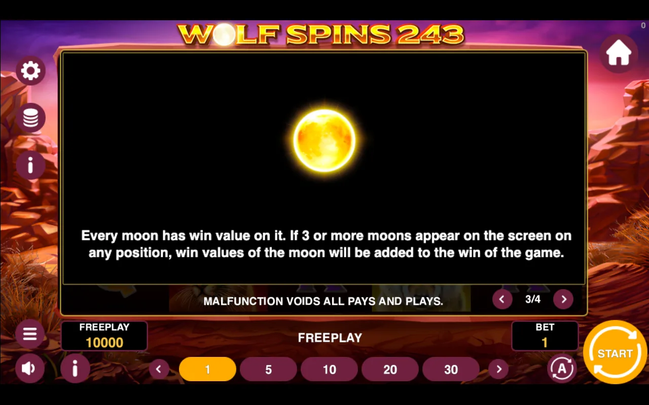 Game rules, page 3 — Wolf Spins 243