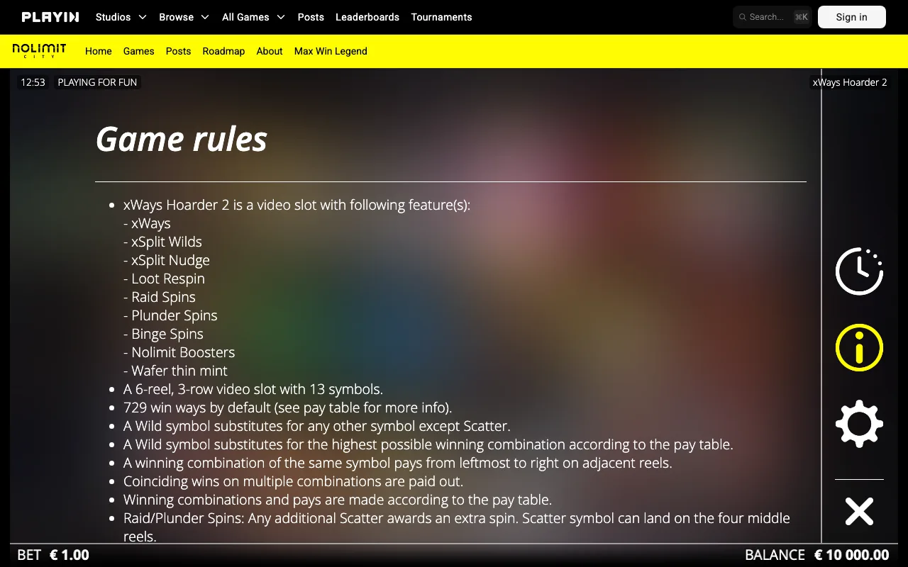Game rules, page 1 — x Ways Hoarder 2