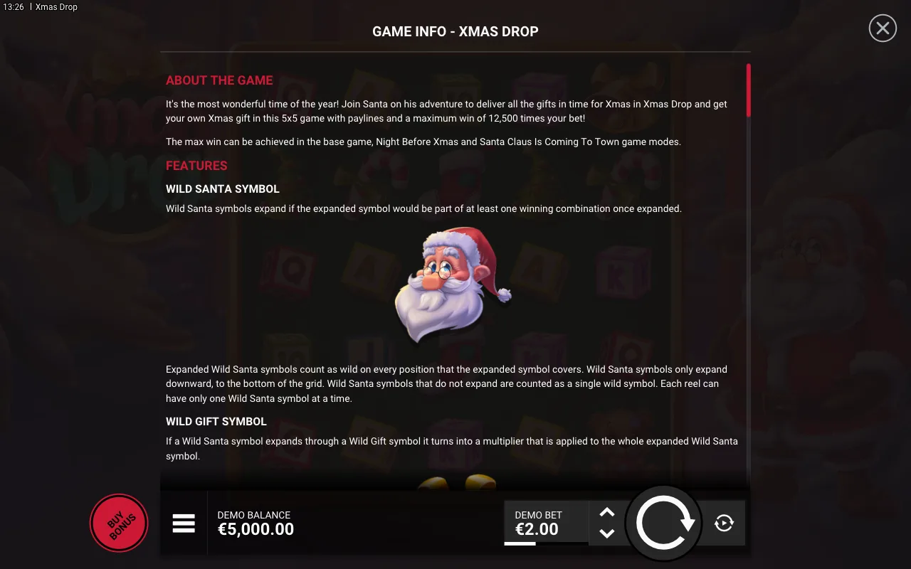 Features — Xmas Drop