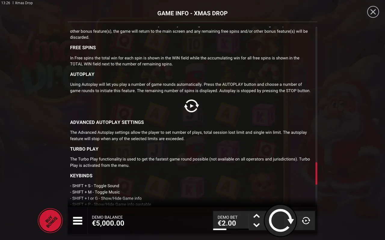 Free spins — Xmas Drop