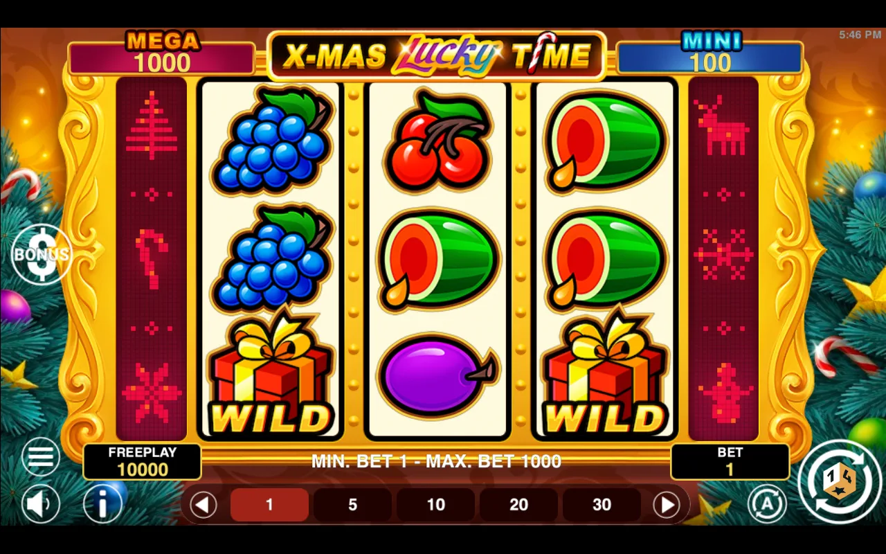 The base game — Xmas Lucky Time Hold And Win