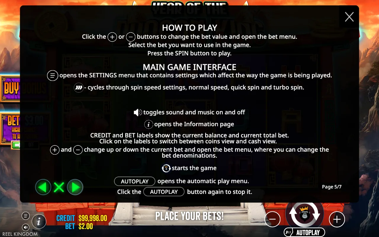 How to play — Year of the Dragon King
