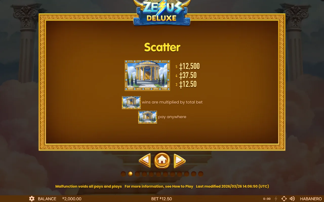 Game rules, page 4 — Zeus Deluxe