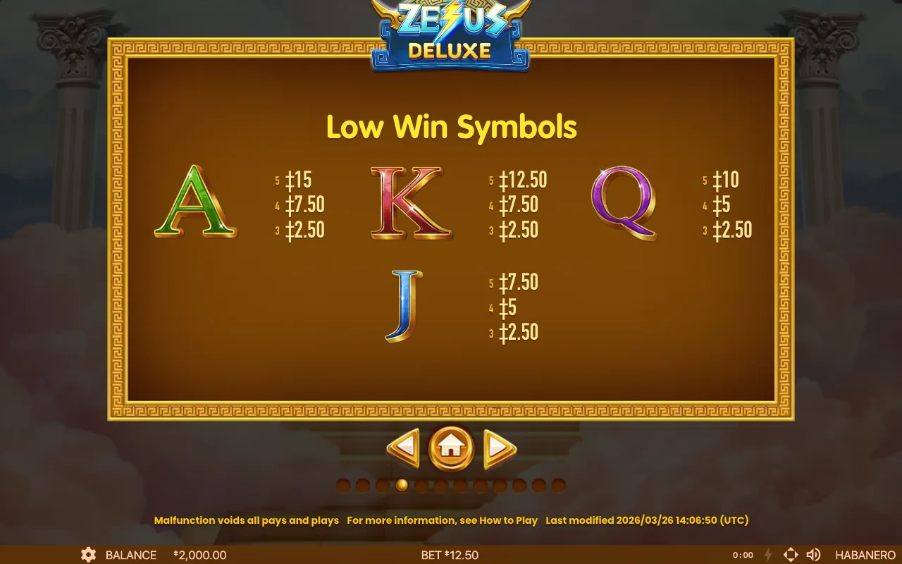Game rules, page 6 — Zeus Deluxe
