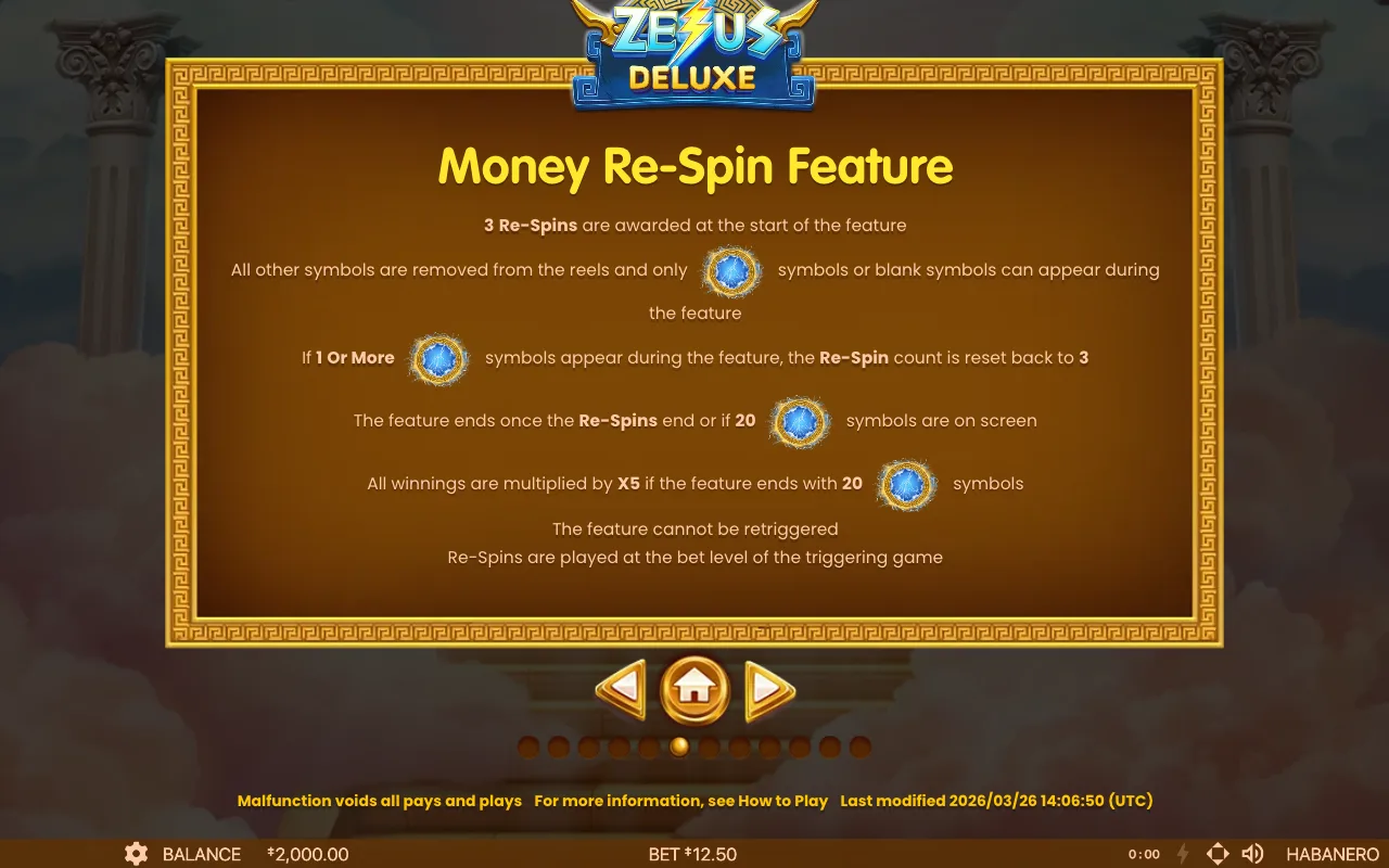 Game rules, page 8 — Zeus Deluxe