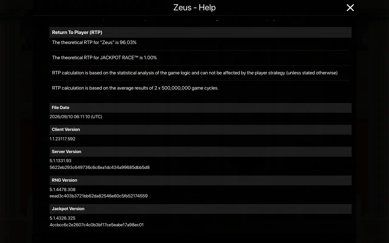 Game rules, page 2 — Zeus