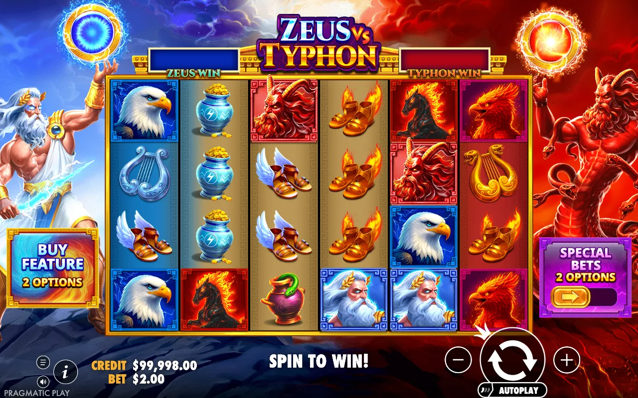 The base game — Zeus vs Typhon